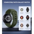 thumbnail image 2 of KOMI Rugged No Gap Bands Compatible with Samsung Galaxy Watch 6 5 4 Band 40mm 44mm/6 Classic 43mm 47mm/Watch 5 Pro 45mm/4 Classic 42mm 46mm, 20mm Silicone Replacement Sport Strap Men, 2 of 7
