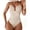A181 Beige, variant on Xdegoge One Piece Swimsuit for Women Shirred Corset Style Bodysuit with Metal Buckle Front, Tummy Control & Underwire Support Beach & Swim