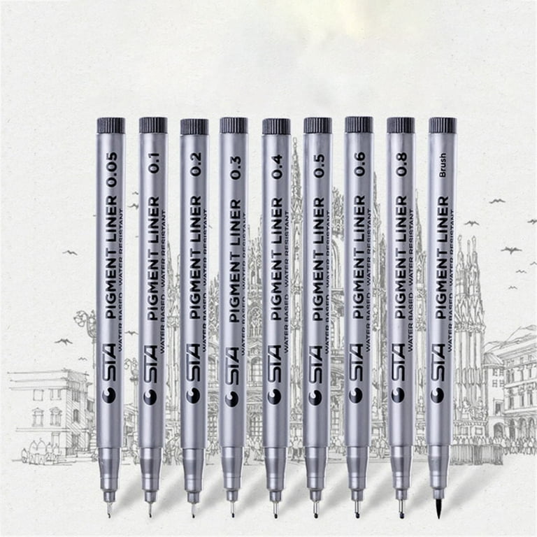 Dyvicl Pens Ink Manga Anime Fine Artist Illustration for Drawing Tip 2.5ml Writing Office Stationery, Size: One Size