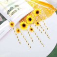 thumbnail image 2 of 100 piezas de cabezas de girasol artificiales de seda, girasol amarillo falso para decoración del hogar, jardín, oficina, ramo de boda, fiesta de Navidad (diámetro: 7 cm), 2 of 5