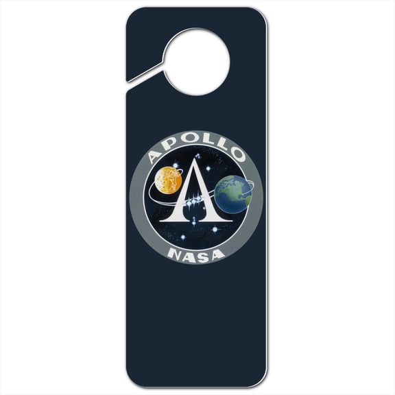 NASA Apollo Space Program Patch Plastic Door Knob Hanger Sign