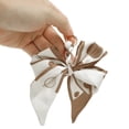 thumbnail image 4 of Unique Bargains 1 Pc Trendy Double Layer Bow Handbag Charm Bag Accessories Light Brown, 4 of 5