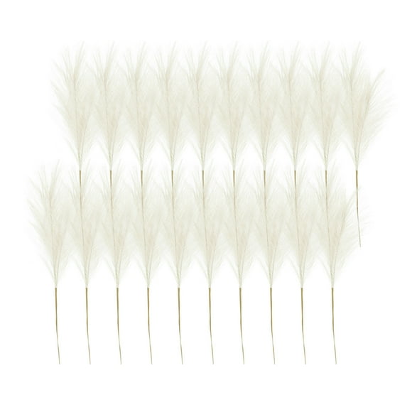 EGNMCR Room Decor,, 20 Pc Faux Pampas Grass Decor 17.71in/45cm Large Artificial Tall Grass Fake Plants Floor Vase Filler For Wedding Home Bedroom Boho Decorations Beige artificial flowers