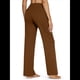 thumbnail image 5 of Pantalones de Yoga para Mujer, de Pierna , con Bolsillos, Cintura Alta, Elásticos, Informales, Deportivos. Marrón Oscuro M, 5 of 6