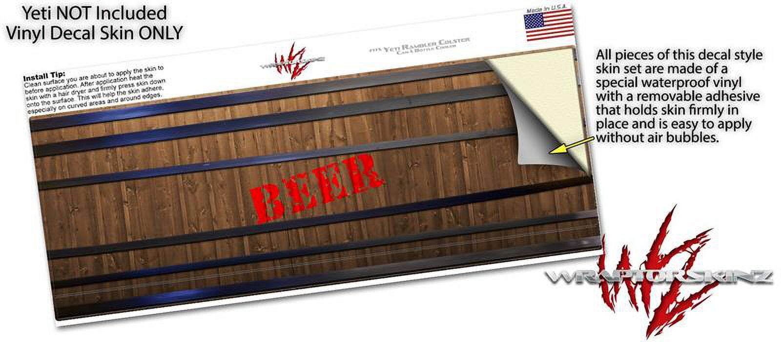 Skin Decal Wrap for Yeti Colster, Ozark Trail and RTIC Can Coolers - Beer  Barrel (COOLER NOT INCLUDED) by WraptorSkinz