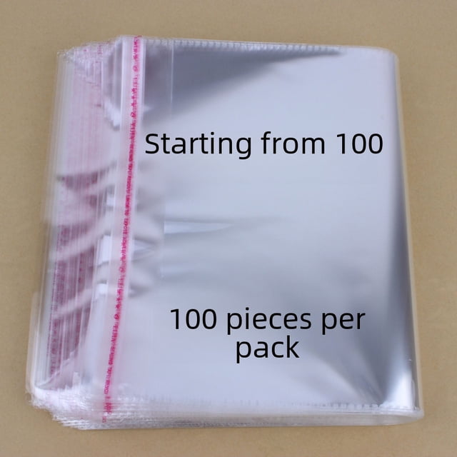 Bolsa de opp transparente, bolsa de embalaje de ropa, bolsa de plástico pe con autosellado, bolsa autoadhesiva para almacenamiento