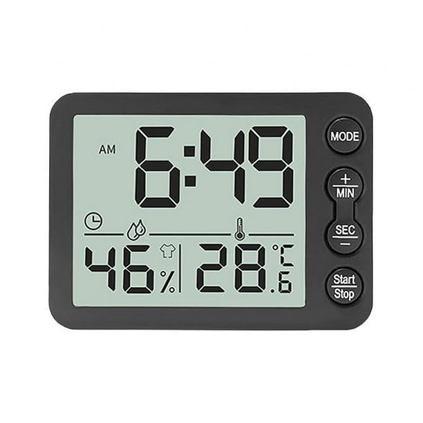 Digital Alarm Clock with Hygrometer Thermometer, Indoor & Outdoor
