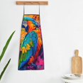 thumbnail image 5 of Zufioo Vibrant Parrot Splash Art Print Tie-up Apron, Unisex Kitchen Apron - Oil-proof, Stain-proof and Waterproof, Suitable for Restaurants and Service Industries-One Size, 5 of 9