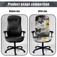 thumbnail image 4 of Classic Marble Office Chair Cover Stretch Computer Desk Chair Covers Breathable Universal Boss Swivel Chair Covers Gaming Chair Covers Chair Decoration Accessories, 4 of 7