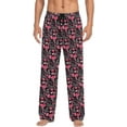 thumbnail image 2 of FREEAMG Tropical Flamingos Pattern Pajama Pants for Men, Men's Separate Bottoms, Pure Cotton Comfortable Lounge Pants?403?, 2 of 7