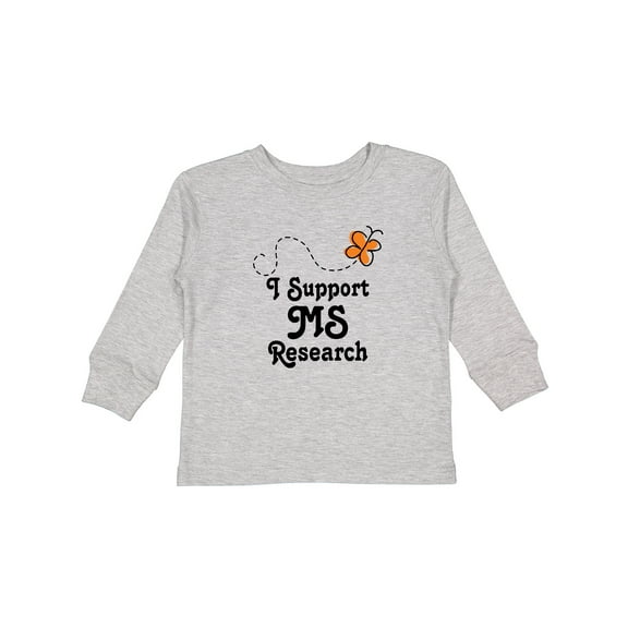 Inktastic Multiple Sclerosis MS Research Girls Long Sleeve Toddler T-Shirt