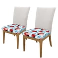 thumbnail image 2 of Gaeub Flowers and Lady Bugs Square Chair Seat Covers, Stretch Fitted Printed Chair Seat Cushion Cover for Kitchen, Office - One Size, 2 of 9