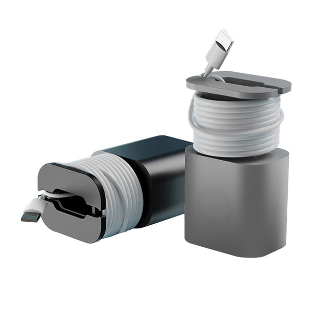 Funda protectora de cargador USB-C con organizador de cable - Funda de silicona de carga rápida de 20W/18W para adaptador y almacenamiento de cables para iPhone 11/12