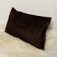 thumbnail image 4 of Torino Cowhide Pillow 12x20 Chocolate Natural 1 Piece Decorative Pillow, 4 of 4