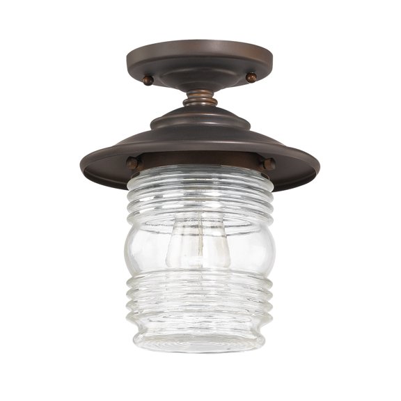 Capital Lighting 9677 Creekside 10" Tall Outdoor Semi-Flush Lantern Ceiling Fixture -