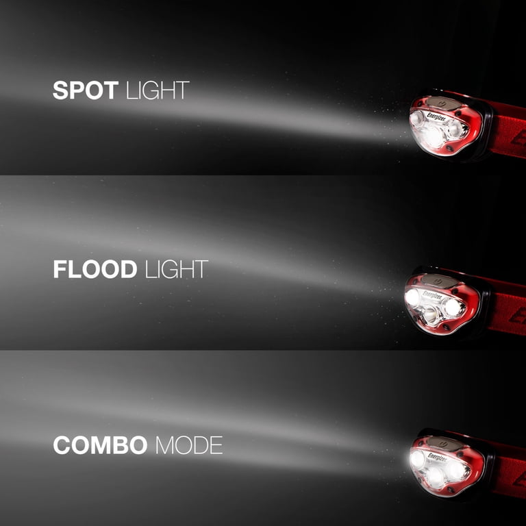 Energizer Vision HD Lampe frontale lumineuse, résistante à l'eau, légère pour activités intérieures et extérieures, piles incluses Energizer Vision HD Lampe frontale lumineuse, résistante à l'eau, légère pour activités intérieures et extérieures, piles incluses