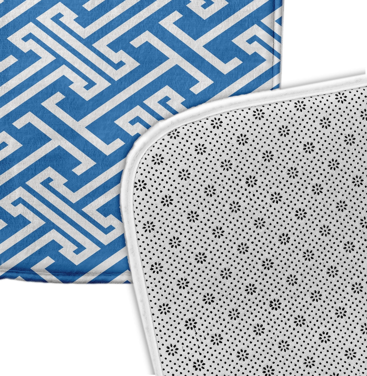 Simply Daisy 24" x 17" Plush Microfiber Blue Leeward Key Bath Mat