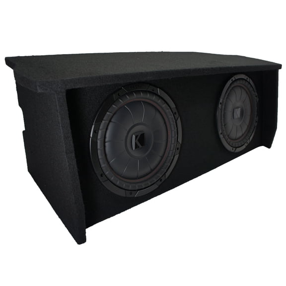2007-2018 Jeep Wrangler 2 Door Dual 12" Enclosure Kicker 43CVT124 Sub Box Package