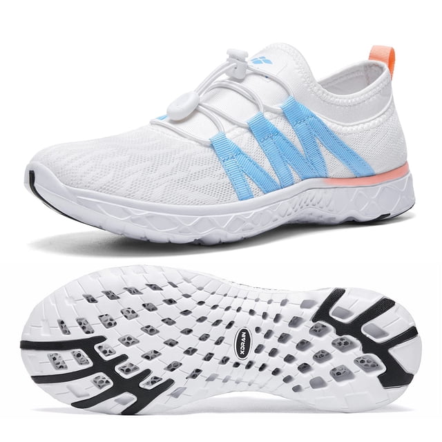 Zapatos Acuáticos ALEADER para Mujer Outdoor Natación Aqua Blanco US 8