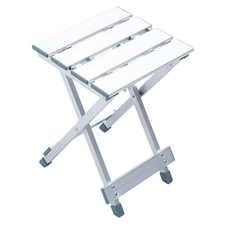 ETEREAUTY Folding Chairs Portable Camping Stool Multifunction 38X26CM Silver Aluminum Alloy