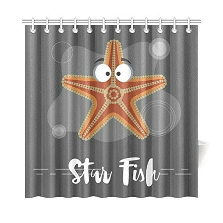 Yusdecor Funny Starfish Character Shower Curtain Home Decor