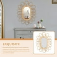 thumbnail image 5 of HONITANO 1Set Rattan Wall Mirror Khaki Wooden Frame 50x38Cm Home Decor, 5 of 7