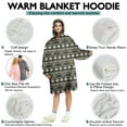 thumbnail image 5 of Black Buffalo Geometric Pattern Wearable Oversized Blanket,Wearable Blanket Hoodie for Adults,Cozy Hooded Blankets with Super Pockets,Super Warm Fuzzy Pullover for Women & Men, 5 of 6