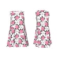 thumbnail image 7 of Yiaed Rose Flowers Print Women's Sleeveless Dress, Loose Fit Summer Dress, Casual Sleeveless Dress for Women, 7 of 7