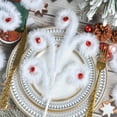 thumbnail image 1 of Adornos navideños, adornos navideños, regalos navideños, plumas blancas de Navidad, esquejes peludos, adornos para árbol de Navidad, esquejes de plástico., 1 of 7