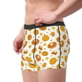 thumbnail image 2 of Uemuo Pumpkin Maple Leaves Pattern Men's Boxer Briefs,Trunk Anti-Chafing,Comfortable, Durable, and Stylish Underwear-Small, 2 of 9