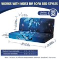 thumbnail image 7 of HUISEFOR Blue Butterfly RV Couch Covers for Sofa Bed Non-Slip Stretch RV Jackknife Sofa Covers, Backrest & Seat Covers, Scratch-Proof, Easy To Intsall, Pet & Kid Friendly, 7 of 7