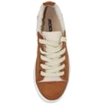 thumbnail image 4 of Soda Flat Women's Shoes Lace Up Loafers Casual Sneakers Synthetic Fur Hidden Flatform ENDEAR-G Suede Brown Tan 8.5, 4 of 5