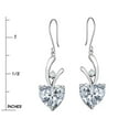 thumbnail image 2 of Star K� 8mm Heart Shape Genuine White Topaz Hanging Hook Love Earrings, 2 of 9