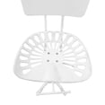 thumbnail image 4 of Contemporary Home Living Tractor Seat Adjustable Barstool with Backrest - 36.5" - White, 4 of 9