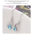 thumbnail image 2 of KATGI Fashion White Gold Plated Love Heart Shape Austrian Highland Crystal Drop Earrings, 2 of 2