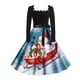 thumbnail image 3 of Vestido Informal Retro Con Cordones y Cuello Cuadrado de Manga Larga Con Estampado Navideño Para Mujer, Otoño E Invierno (1), 3 of 3