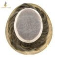 thumbnail image 6 of Lyrical Hair Toupee for Men Fine Mono Mens Toupee Human Hair Replacement Systems Monofilament with NPU Hairpiece for Man Black Brown Blonde Gray Hair Wig Unit, 6 of 6