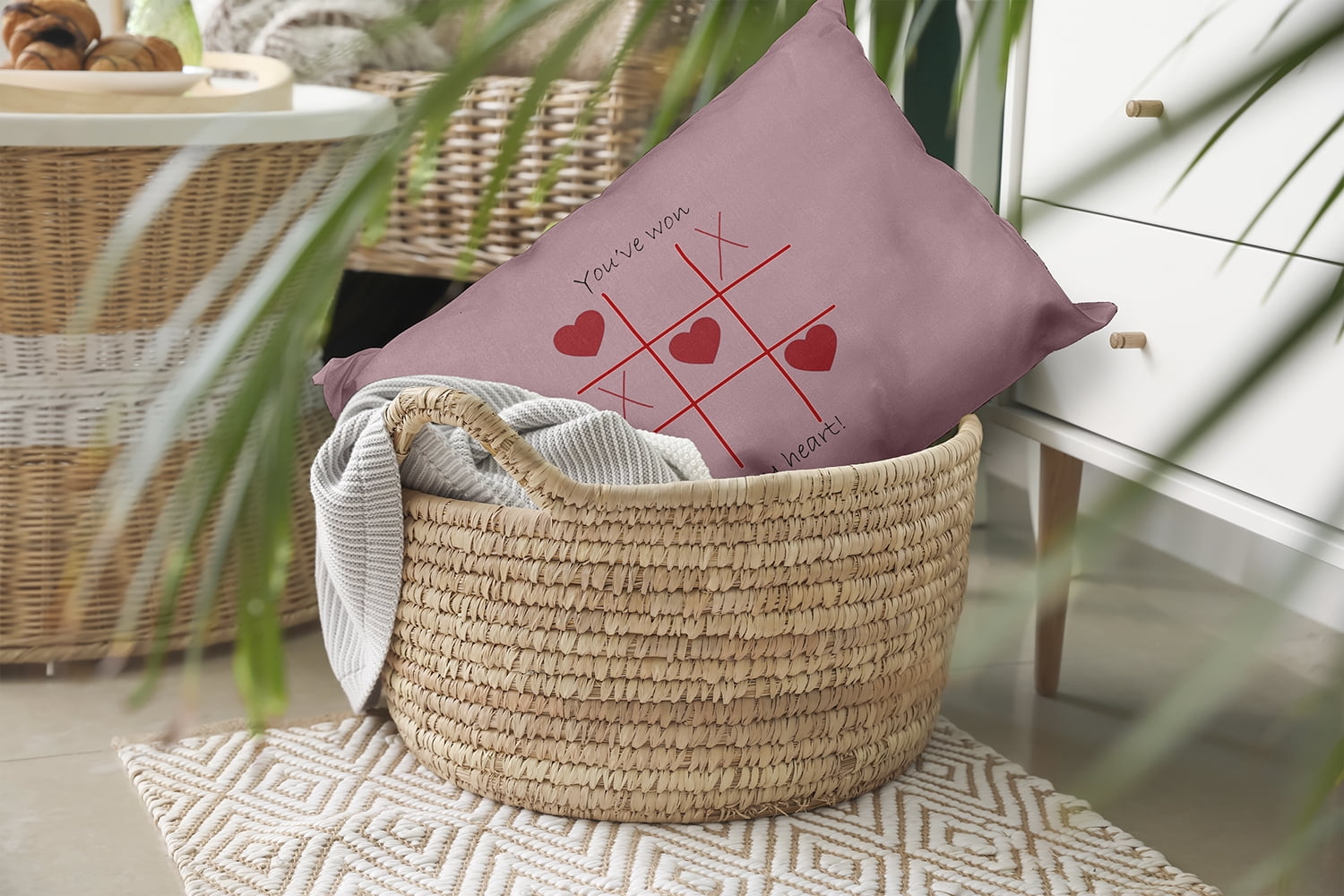 20" x 14" Simply Daisy You've Won My Heart Polyester Indoor/Outdoor Pillow, Romantic Purple Qty 1