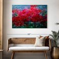 thumbnail image 3 of Elephant Stock Vivid Blooming Happiness Wall Art - Horizontal Canvas Wall Art - Bedroom Wall Decor - Abstract Canvas - Red And Teal Decor By Olena - 48" x 32", 3 of 8