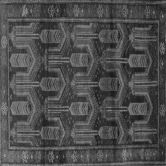 Ahgly Company Indoor Square Persian Gray Traditional Area Rugs, 6' Square