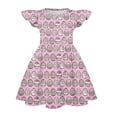 thumbnail image 3 of CCRFTGI Easter Dresses for Girls Size 7 Funny Easter Egg Print Swing Ruffle Sleeve Trendy A-Line Dress Holiday Summer Girls School Outfit for Kids Pink 11-12 Years, 3 of 4