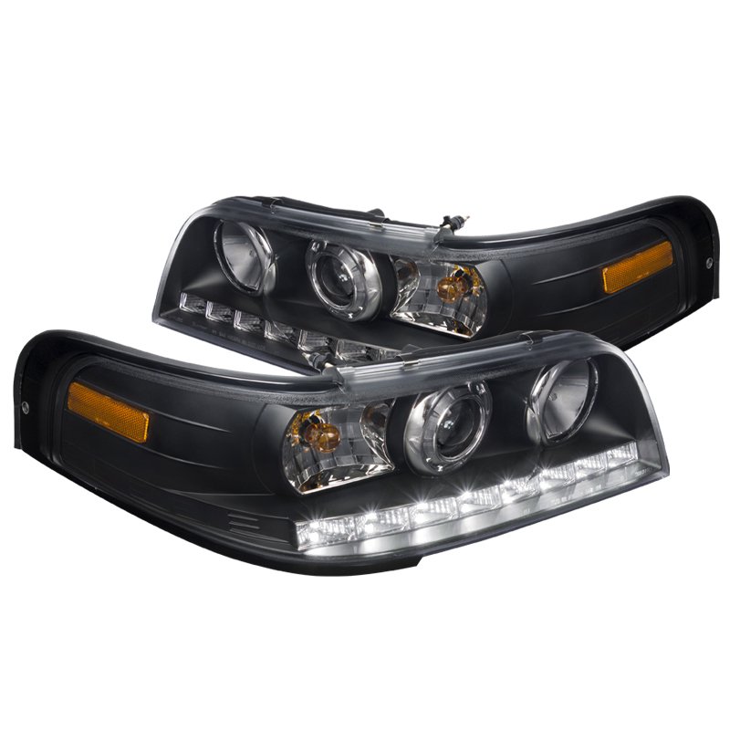 SpecD Tuning SMD Led Projector Headlights Black Head Lamps for 1998
