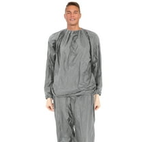 WEAVILUX Unisex Silver PVC Full Body Sweat Suit for Intense Training and loss