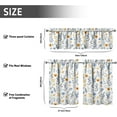 thumbnail image 7 of Kitchen Curtains Sets for Windows Flower Kitchen Decorative Sink Window Valance 3 Piece Set Tier Blue Floral Curtains 3 Panels Decor for Living Room Bedroom Home, 7 of 7