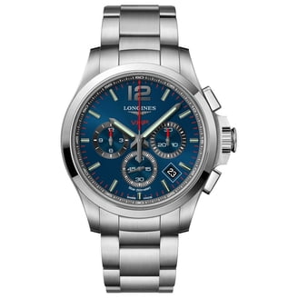 Longines Conquest V.H.P. Chronograph Stainless Steel Blue Dial