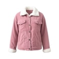 thumbnail image 5 of Women's Winter Sherpa Lined Corduroy Coat Button Down Warm Jacket Outerwear(Big & Tall,Adult), 5 of 5