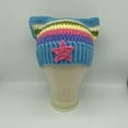 thumbnail image 6 of ROZYARD Y2k Handmade Cat Ear Shape Hat Knit Winter Windproof Hat with Dangle Pompoms, 6 of 20