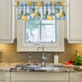 thumbnail image 2 of Yayeee Kitchen Valance Rod Pocket 54" x 18" Living Room Window Curtain, Retro Lemon Leaves, 2 of 6