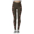 thumbnail image 4 of shqvo Christmas Leggings for Women - Comfy Festive Holiday Themed High and Mid Waisted Fall Winter Leggings, 4 of 5