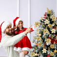 thumbnail image 2 of 30 Piezas De Decoración De Flores Navideñas Artificiales Xtellar Dorado, 2 of 4